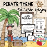 Pirate Theme Sign Templates {Editable}