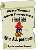 Pirate Theme Speech Therapy Game in French & English-- /s/