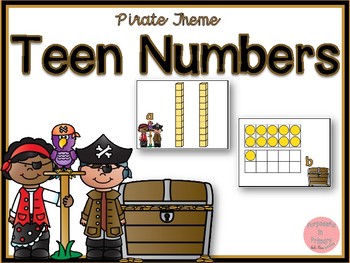 Preview of Pirate Theme Teen Numbers