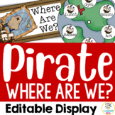 Pirate Theme: "Where Are We?" Editable Door Sign
