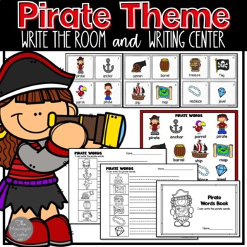 Preview of Pirate Theme Write the Room and Writing Center Bundle