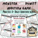 Pirate Themed Addition Math Game | 4-Digit Addition | Whodunit?