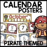 Monthly Calendar Classroom Decor Pirate Themed | Pirate th