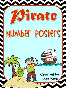 Preview of Pirate Themed Classroom Number Posters