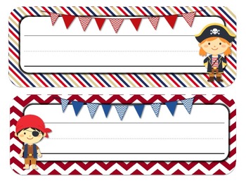 Pirate Themed Desk Tags And Name Plates By Mickenzie Baker Tpt