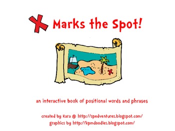 Preview of Pirate-Themed Interactive Book: Positional Words and Phrases