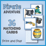 Printable Pirate Themed Memory Matching Card Game