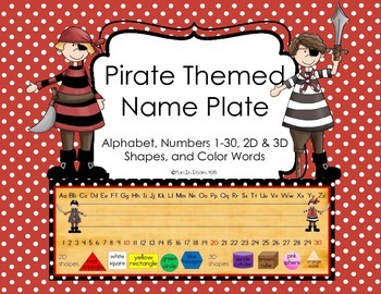 Preview of Pirate Themed Name Plate