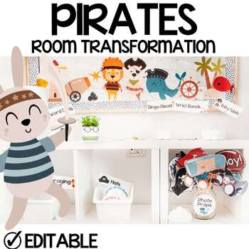 Preview of Pirate Themed Room Transformation, Bulletin Board, Classroom Decor, Posters