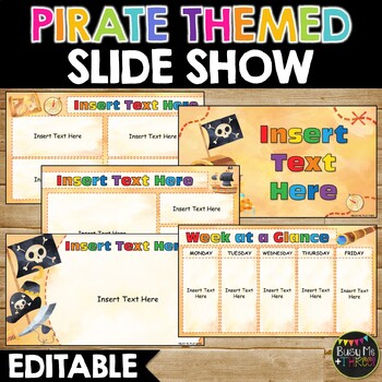 Preview of Pirate Themed SLIDE SHOW | Editable | Google Slides Presentation | Pirate Day