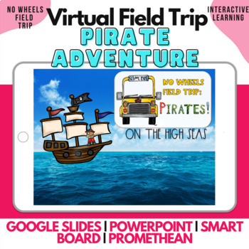 Preview of Pirate Virtual Field Trip - Interactive Learning - Back to School Fun - Grammar