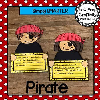 Preview of Pirate Writing Cut and Paste Craftivity