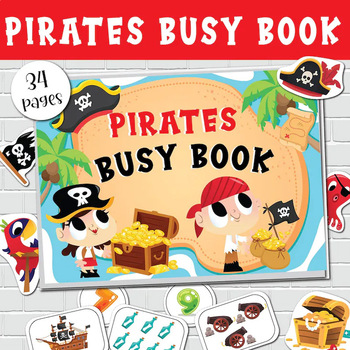 Preview of Pirate book and treasure tribute for learning math and English