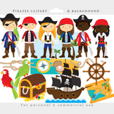 Pirate clipart - pirates clip art, eyepatch, booty, ship, 