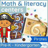 Pirate math and literacy centers for Pre-K and Kindergarten