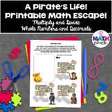 Pirate's Life PRINTABLE Math Escape Multiply and Divide Wh