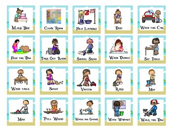 Pirate themed Children's Chore Chart and Cards. Behavior Management.