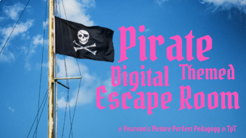 Preview of Pirate-themed Grammar Digital Escape Room for High School