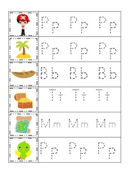 Pirate Alphabet Flash Cards - Pre-k and Kindergarten - Pirate Theme