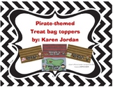 Pirate-themed treat bag toppers