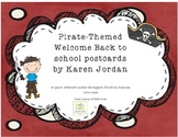 Pirate- themed welcome back postcards