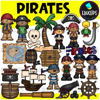 Preview of Pirates Clip Art Set {Educlips Clipart}