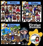 Pirates Clip Art Bundle- Color and B&W- 72 items!