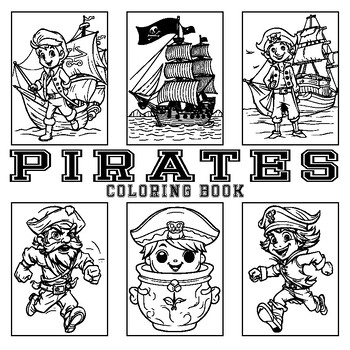 Preview of Pirates Coloring Book : Pirates Coloring Pages for Kids