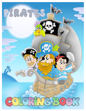Pirates Coloring Book - Ships, Mermaids, Sea, Caribbean