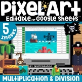 Pixel Art Math Multiplication and Division Review Pirates 