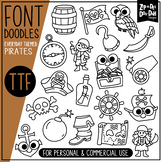 Pirates Doodle Font {Zip-A-Dee-Doo-Dah Designs}
