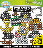 Pirates Fuzzy Pom-Poms Clipart {Zip-A-Dee-Doo-Dah Designs}