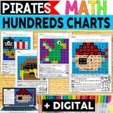 Hundreds Chart - Pirates -  Color By Number - With Digital