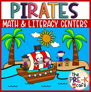 Preview of Pirates Math Phonics Letters and Literacy Centers Activities | #SunnyDeals24