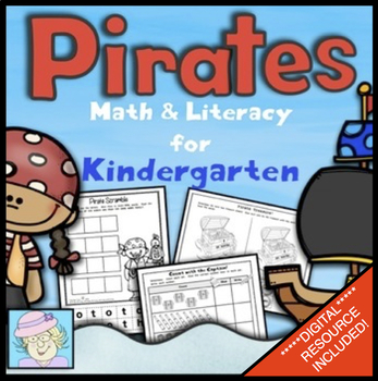 Preview of Pirate Math Activities Boom Cards Distance Learning