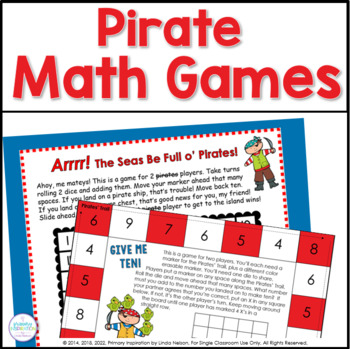 Pirate Math Games Bundle for Kindergarten and First Grade