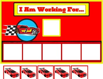 Preview of Race Cars Themed Token Board/Behavior Chart