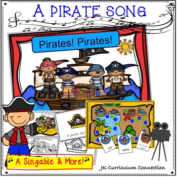 Preview of Pirate Song & Literacy Activities