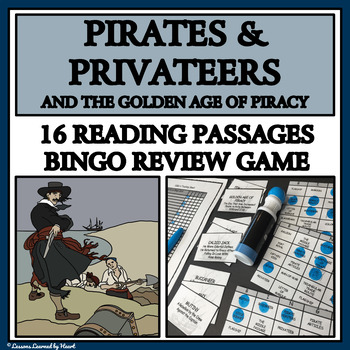 Preview of PIRATES, PRIVATEERS & THE GOLDEN AGE OF PIRACY Reading Passages & Bingo Review