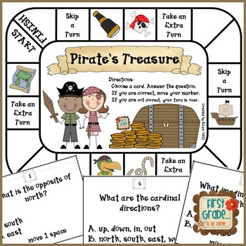 Preview of Pirate's Treasure -- Map Skills Game