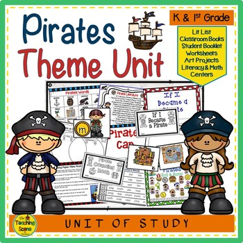 Preview of Pirates Unit:  Literacy & Math Centers & Activities