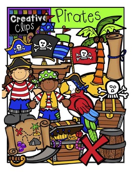 Preview of Pirates and Treasure Map Combo {Creative Clips Digital Clipart}