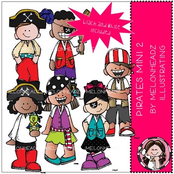 Pink Pirates clip art Combo Pack