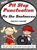 Pit Stop Punctuation Practice - Fix the Sentences (L.K.2A 