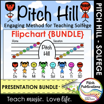 Preview of Pitch Hill: {FLIPCHART BUNDLE} - Practice Do Re Mi Fa Sol La Ti Do Solfege (So)