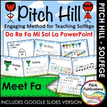 Preview of Pitch Hill Introduce Fa POWERPOINT Practice Do Re Mi Fa Sol and La