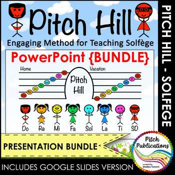 Preview of Pitch Hill PowerPoint BUNDLE Practice Do Re Mi Fa Sol So La Ti Do Solfege