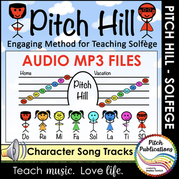 Preview of Pitch Hill: Teaching Solfege Method  CHARACTER BACKGROUND TRACKS! MP3s
