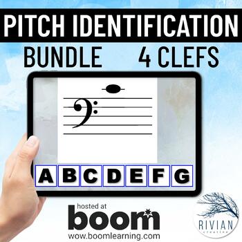Preview of Pitch Identification BUNDLE Music Theory Boom Cards