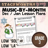 Solfege Activities Low Sol and La Lesson Plans - Grade 3 J